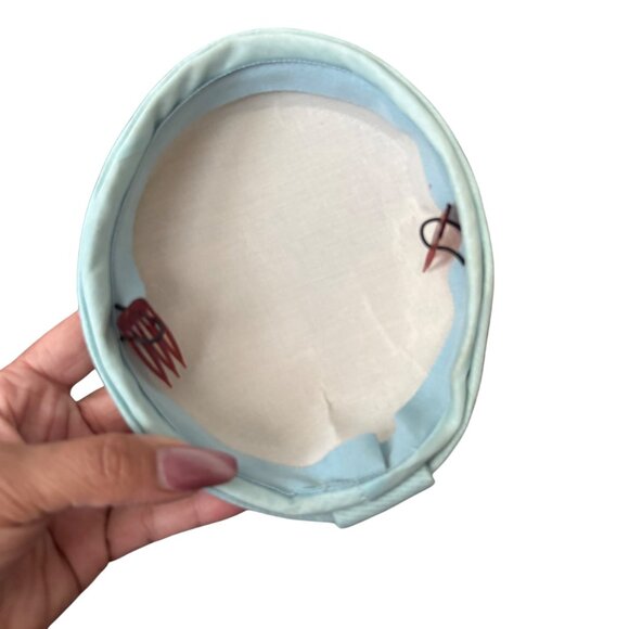 Vintage Light Blue Pillbox Hat With Veil - Picture 5 of 7
